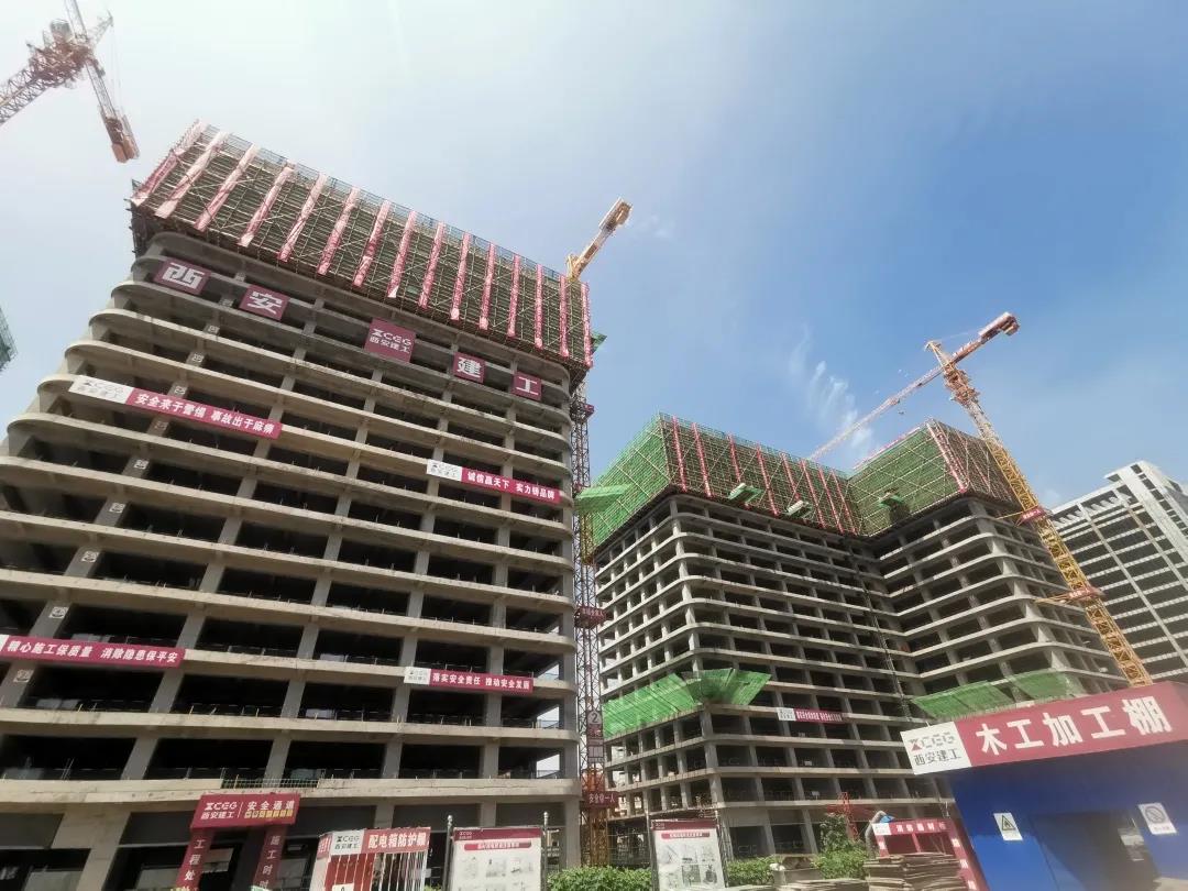 建总集团陕西国家广告产业园一期（二阶段）项目主体结构顺利封顶
